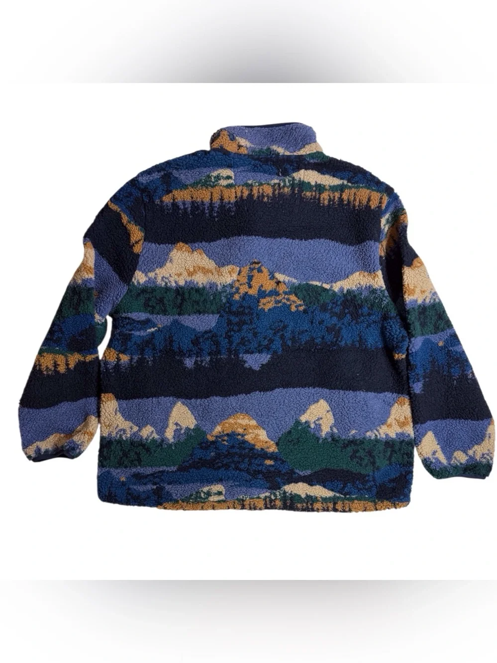 Horizon Bass Creek Outfitters mountain landscape sherpa fleece pullover mens XXL
